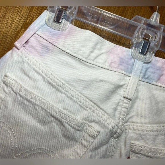 Levi’s 501 Tie-Dye White Button Fly Cut-off Shorts -Size 25 Custom - Picture 2 of 8